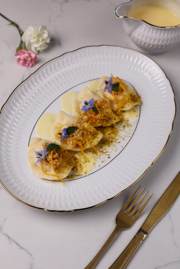 Pierogi sernik baskijski