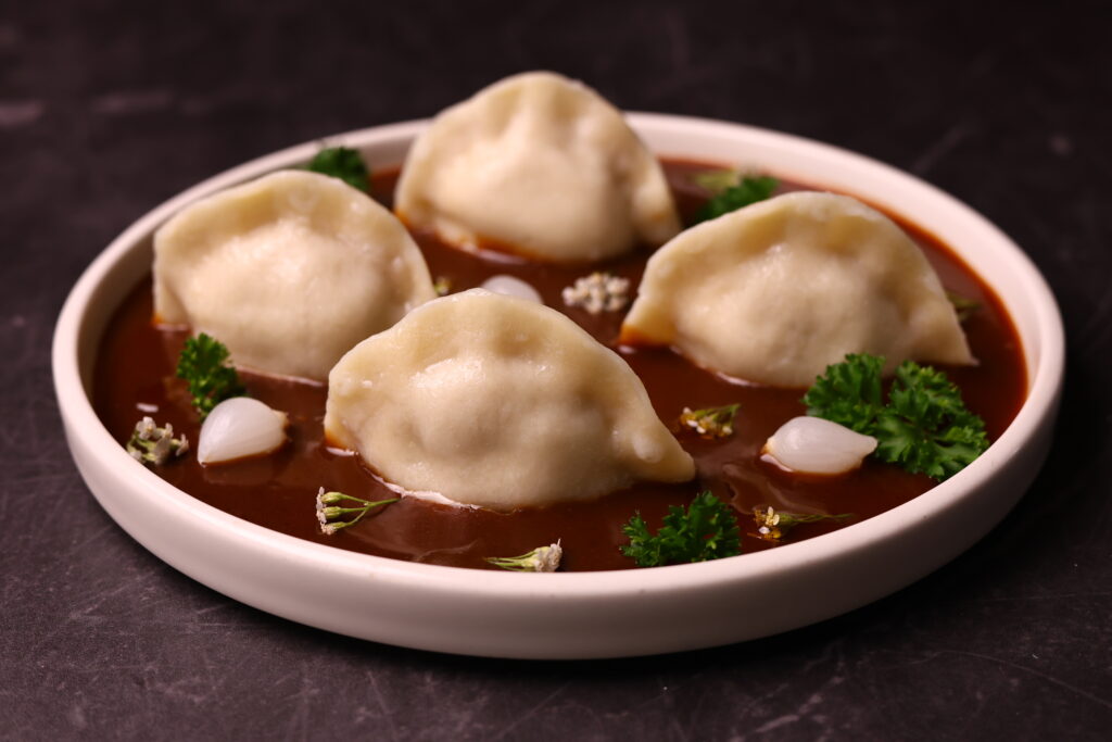 Pierogi z szarpaną wieprzowiną